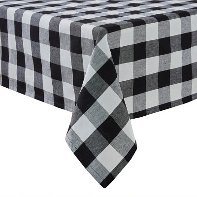 Park Designs Buffalo Check Black And Cream Tablecloth 54