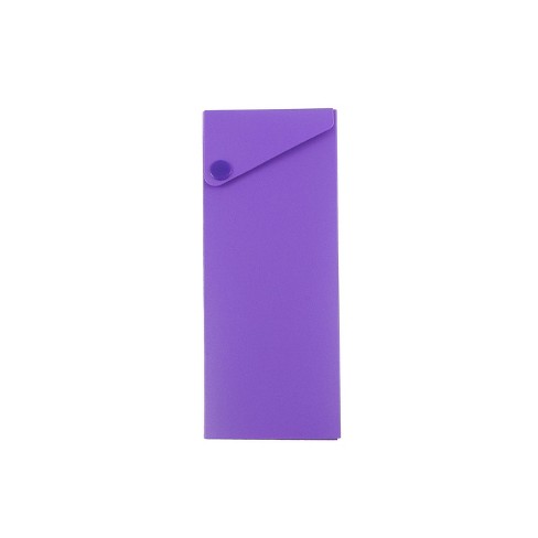 Jam Paper Plastic Pencil Case Snap Button Pencil Case Box Purple 166532743  : Target