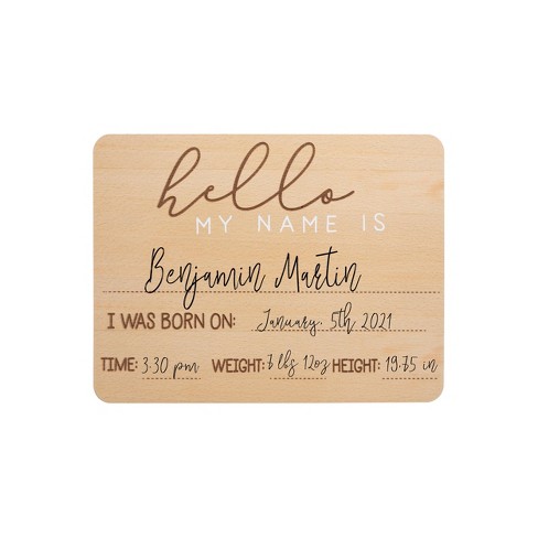 Home Décor baby details baby shower new Custom baby sign place date ...