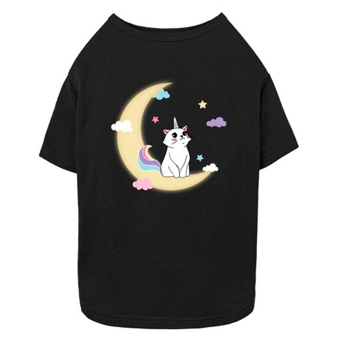 Lost Gods Moon Caticorn Dog T shirt Black Small Target