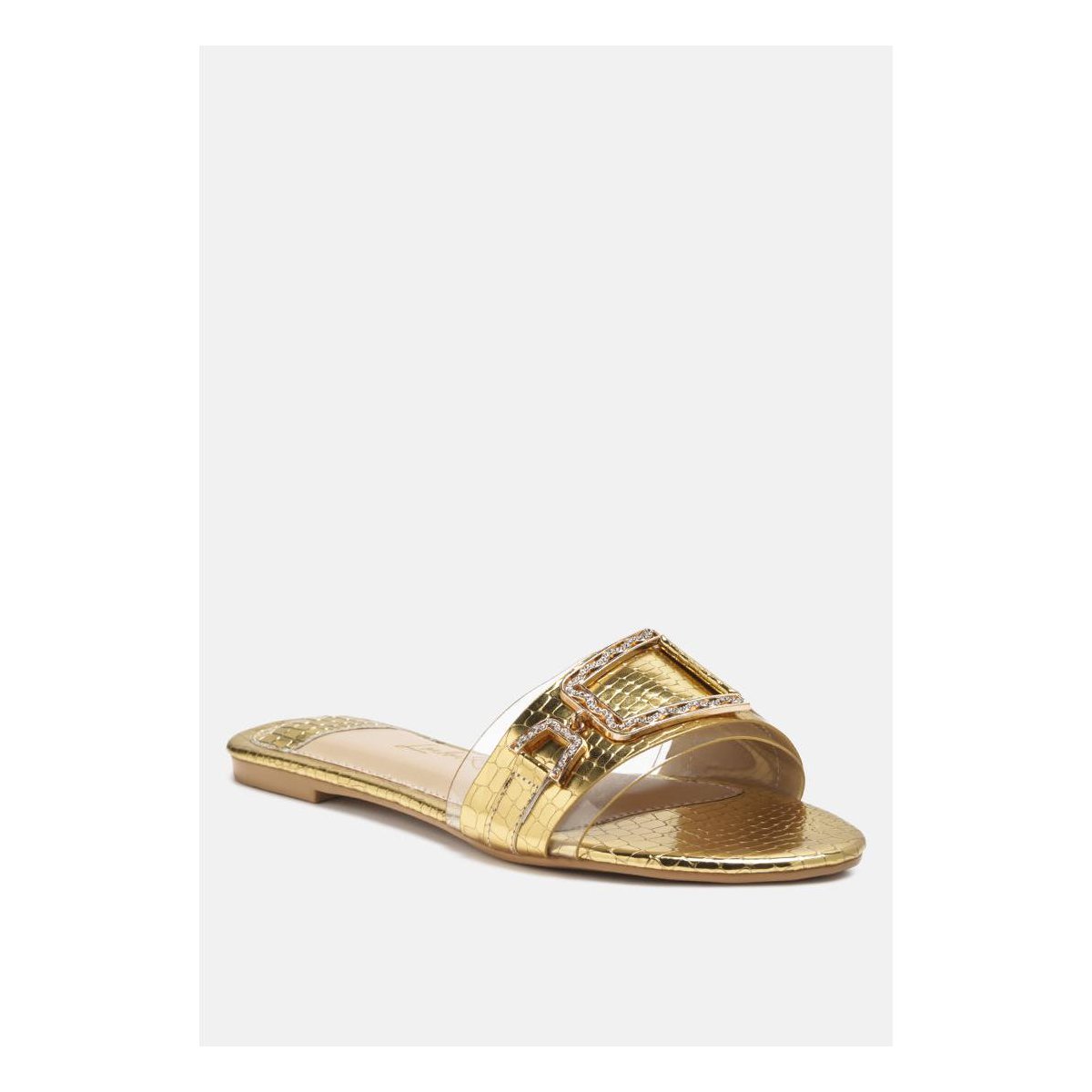 Обувь London Rag Womens Brillo Jewel Croc Flats 6 — фото 2