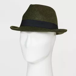 Men's Poly Wool Fedora Hat - Goodfellow & Co™ Green