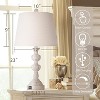 ROTTOGOON 23" Table Lamps Coastal Farmhouse Touch Control 3-Way Dimmable USB Ports Washed White 2-Pack - 4 of 4