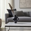 Modern Decorative Vase Unique Round Shape Ceramic Contemporary Style Home Office Bedroom Living Room Decor - 3 of 4