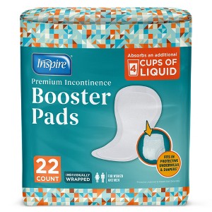 Inspire Ultra Absorbency Incontinence Booster Pads | Absorbs Over 4 Cups! | for Women or Men, Adhesive Strip - 1 of 4
