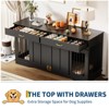 Large Dog Crate Furniture，Wood Pet Kennel with Removable Divider,2 Storage Drawers & Sliding Door ，Indoor Decorative for Large & Medium Breeds - 4 of 4