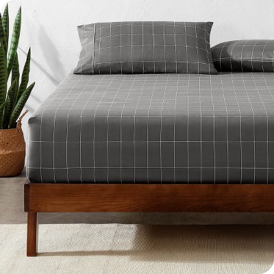 Bare Home Ultra-Soft Sheet Set - Premium 1800 Collection - Deep Pockets -  4-Pieces - Queen, Tartan Plaid 