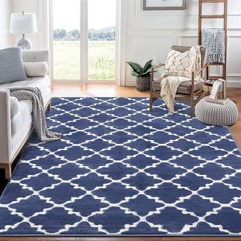 Modern Moroccan Trellis Area Rug Geometric Rug Tufted Bedroom Living Room Carpet, 4x6