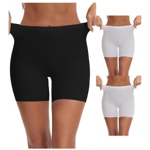 INSPIRE CHIC 3 Packs Women's Shorts Seamless High Waist Tummy Control Butt Lifter Thigh Slimmers - 1 of 4