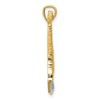 Black Bow Jewelry 14K Yellow Gold and White Rhodium 2D Giraffe Pendant, 15 x 29mm - 2 of 4