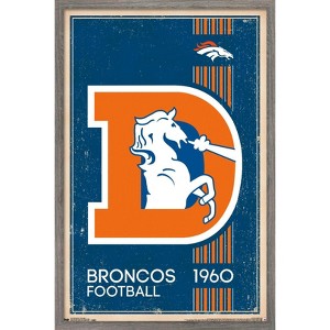 Trends International NFL Denver Broncos - Retro Logo 14 Framed Wall Poster Prints - 1 of 4