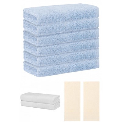 REGALWOVEN Striped Soft Absorbent Bathroom Cotton Towel Set 3 Pcs