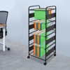 YIYIBYUS 4-Tier Rolling File Cart, Movable Hanging Files Stand with Wheels - 3 of 4