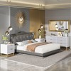 6 Drawer Dresser with Wide Storage, Wood Chest Organizer with Metal Legs, Modern Dresser for Bedroom, Living Room - 2 of 4