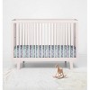 Bacati - Noah Mint/Navy Large Triangles Muslin 100 percent Cotton Universal Baby US Standard Crib or Toddler Bed Fitted Sheet - 4 of 4