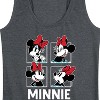 Women's Disney Minnie Grid Graphic Racerback Tank - Heather Charcoal - X-Large - 2 of 4