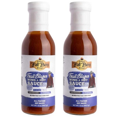 Fat Boy Hickman's BBQ 12 fl oz Trail Blazer Wing & Hot Sauce - Pack of 2