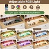 White Drawer Dresser with Mirror - Charge Station and LED Strip, 4 Drawer Cabinet with Cristal Knobs - 3 of 4