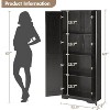 60" Freestanding Pantry Cabinet with Adjustable Shelves, Kitchen Storage Cabinet with Doors, Modern Wooden Kitchen Cabinet - 2 of 4