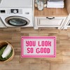 Stupell Industries Baby Pink You Look So Good Printed Plush Bathroom Floor Mat, design by Lettered and Lined - 4 of 4