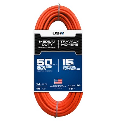 USW 14/3 Orange Medium Duty Extension Cords