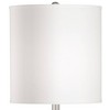Possini Euro Design 32" Tall Gourd Large Modern End Table Lamps Set of 2 Silver Brushed Steel Finish Metal White Shade Living Room Bedroom Bedside - 3 of 4