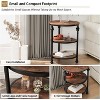3-Tier Round End Table, Nightstand with Steel Frame for Living Room - 4 of 4