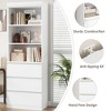 70" H Bookshelf with 3 Drawers, Wooden Bookcase with Open Shelves, Freestanding Display Storage Cabinet for Living Room, Bedroom, Kitchen, Office - 4 of 4