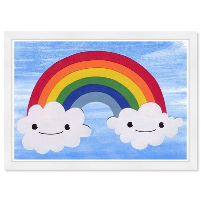 21" x 15" Rainbow Clouds Nature and Landscape Framed Art Print - Wynwood Studio: Modern Home Decor
