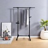 VYNXARIA Versatile Black Clothing Rack: Short, with Wheels, Bottom Shelves, Heavy Duty for All Clothing Storage - 4 of 4