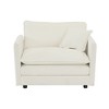 APRILSOUL 3 Pieces Modern Style Sofa Set, 1+1+3 Seats, Loveseat, 3-Seat Sofa, Chenille Fabric - 3 of 4