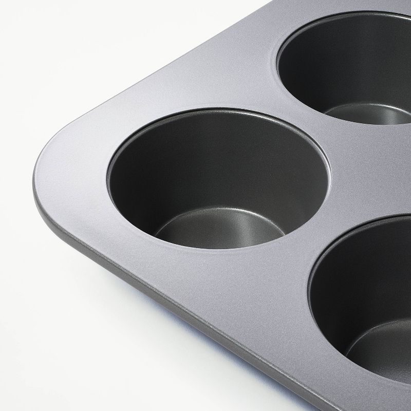 6ct Nonstick Aluminized Steel Jumbo Muffin Pan - Figmint™, 4 of 6