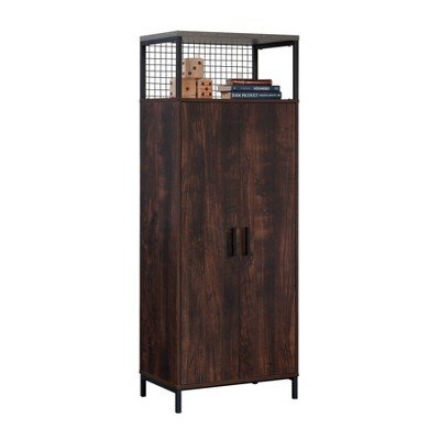 Sauder Market Commons Storage Cabinet Rich Walnut