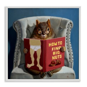 Stupell Industries Squirrel Reading Sassy Book, 24" x 24" - 1 of 4