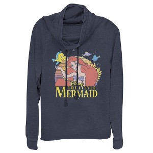 Juniors Womens The Little Mermaid Ariel Classic Cowl Neck Sweatshirt - 1 of 3