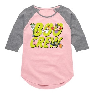 Girls' - SpongeBob SquarePants - Boo Crew Shirt Tail Raglan Graphic T-shirt - 1 of 4
