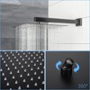 SEVOBAL Shower Faucets Rain Fixed Shower Head Faucet for Shower Bathroom Accessories Bathroom Faucets High Pressure Shower Heads, Silver, 12"*12"*2" - 3 of 4