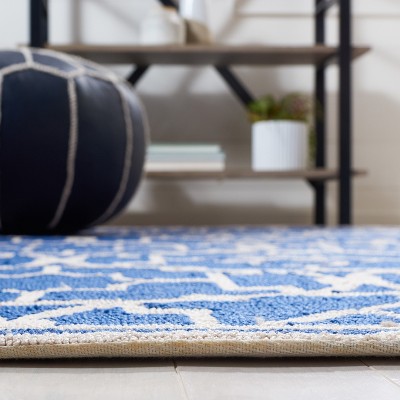 Ivory Floral Symphony Hand-Knotted Easy-Care Area Rug