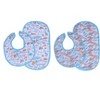 Bacati - Jungle Safari Aqua/Orange Muslin 4 pc Bibs/Burpies - 4 of 4