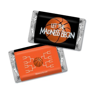 100ct Basketball Party Favors Hershey's Miniatures Candy Let the Madness Begin By Just Candy - Candy Not Included - 1 of 4