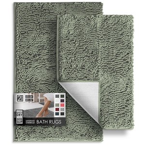 Hearth & Harbor Bathroom Rugs, Machine Washable Chenille Bath Mat for Bathroom - 1 of 4