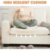 83 Inches Modern Sofa ，Comfy Teddy Velvet Sofa with Deep Seats, Cozy Comfort Loveseat, for Living Room, Bedroom, Office - 3 of 4