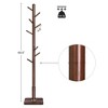 VASAGLE 8 Hooks Solid Wood Coat Rack Wood Hall Tree Coat Rack Stand with Stable Square Base 3 Height Options Office - 4 of 4