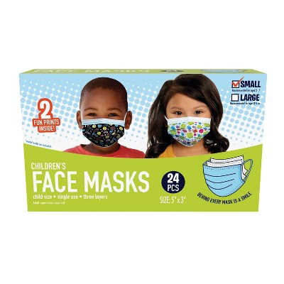 Just Play 3ply Kids Face Mask - S - 24pc