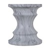 MOEPISY Modern Small Round Side Table for Outside, Tree Stump Garden Stool DrumTable indoor and Outdoor - 2 of 4