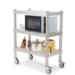 Stainless Steel Shelves, Storage Shelf Heavy Duty Storage Rack Shelving Capacity Shelf Unit for Kitchen Garage Office Restaurant Warehouse - 1 of 4