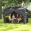 Costway 10 X 10 FT Pop up Canopy Tent Outdoor Easy Setup Sunshade with Wheeled Bag Blue/White/Gray - 4 of 4