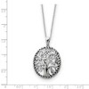 Black Bow Jewelry Rhodium Plated Sterling Silver & CZ Tree of Life Necklace, 18 Inch - 2 of 4
