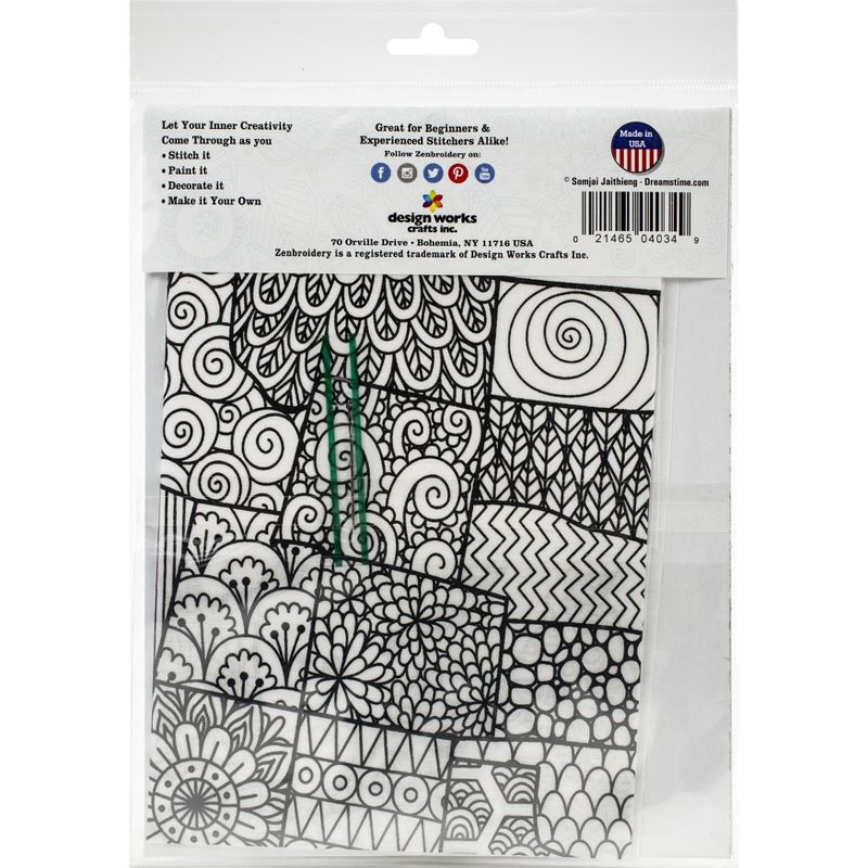Design Works/Zenbroidery Stamped Embroidery Kit 14"X18"-Usa Map, 2 of 4