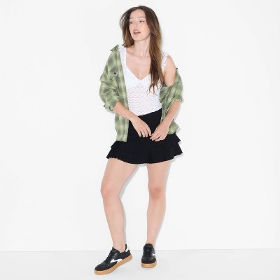 Women's Mini Drop-Waist Pleated A-Line Skirt - Wild Fable™